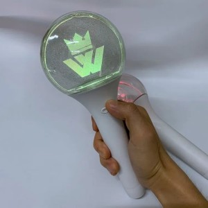 OEM Custom Cheering Concert Light Stick කැටයම් කළ 3D ලාංඡනය Acrylic Led Stick