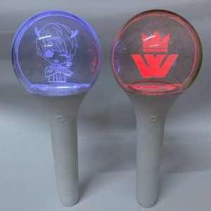 OEM Custom Cheering Concert Light Stick Engraved 3D logo Acrylic Led Stick