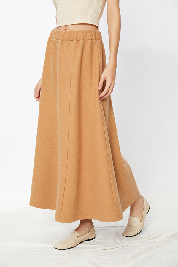 Elegant Long Elastic Waist Full Skirt
