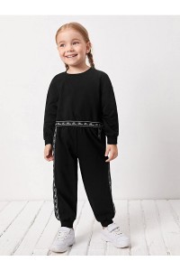2023 New Style Design Sweat 2 Piece Set Sports Wear Little Girl Sport Suit