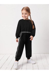 2023 New Style Design Sweat 2 Piece Set Sports Wear Little Girl Sport Suit