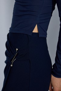 One Shoulder Jersey Top Hip Wrap Skirt Two Piece Matching Set Women