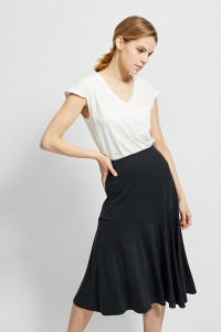 Elegant Irregular Designer High Waist Ruffle Skirt