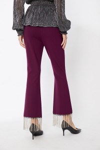 Factory Directly supply Womens Wholesale Tall Skinny Tassel Flare Pants
