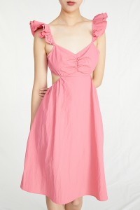 Online Exporter Women′ S Cami Top Elegant Cut-out Waist Slip Dress