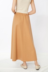 Elegant Long Elastic Waist Full Skirt