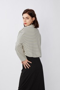 Popular Design for OEM Women′s Cotton Long Sleeve Shirt Striped Shirt