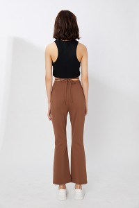 Cheapest Price Hollow Out Casual Flared Trousers Pants Designs for Women