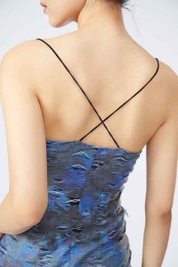Knit MIDI Bodycon Sexy Elegant Backless Spaghetti Strap Fishtail Dress