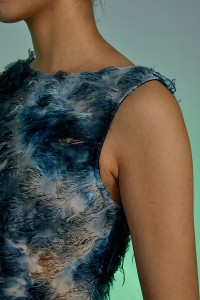 Jacquard Burnout Tie Dye Knit Sleeveless Maxi Shift Long Dress Women