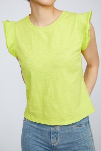 Cotton T Shirt Spring and Summer Cap Sleeve Y2K Crew Neck Women Top