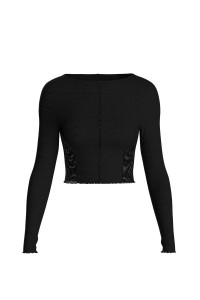 High definition Ribbed Mesh Clothes Long Sleeves basic Tops 3D Design