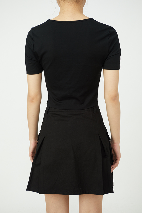 Essential T Shirt y2k Bra Designs Cut Out Basic Crop Tops Women