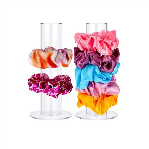 Clear Perspex Women or Girls Hair Scrunchies Display Holder Acrylic Jewelry Bracelet Watch Displays Stand