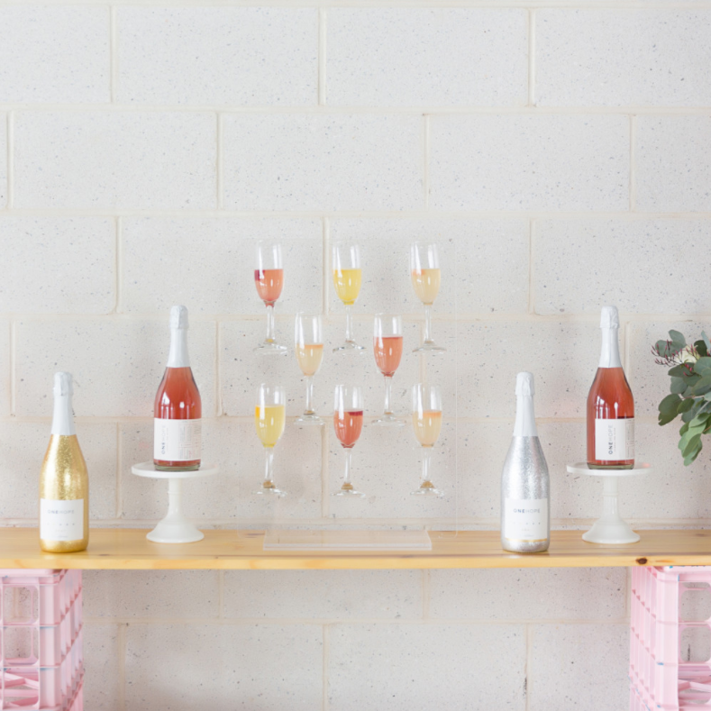 plastic Decoration Party prosecco wall champagne glass crystal price flute clear acrylic champagne wall wedding holder