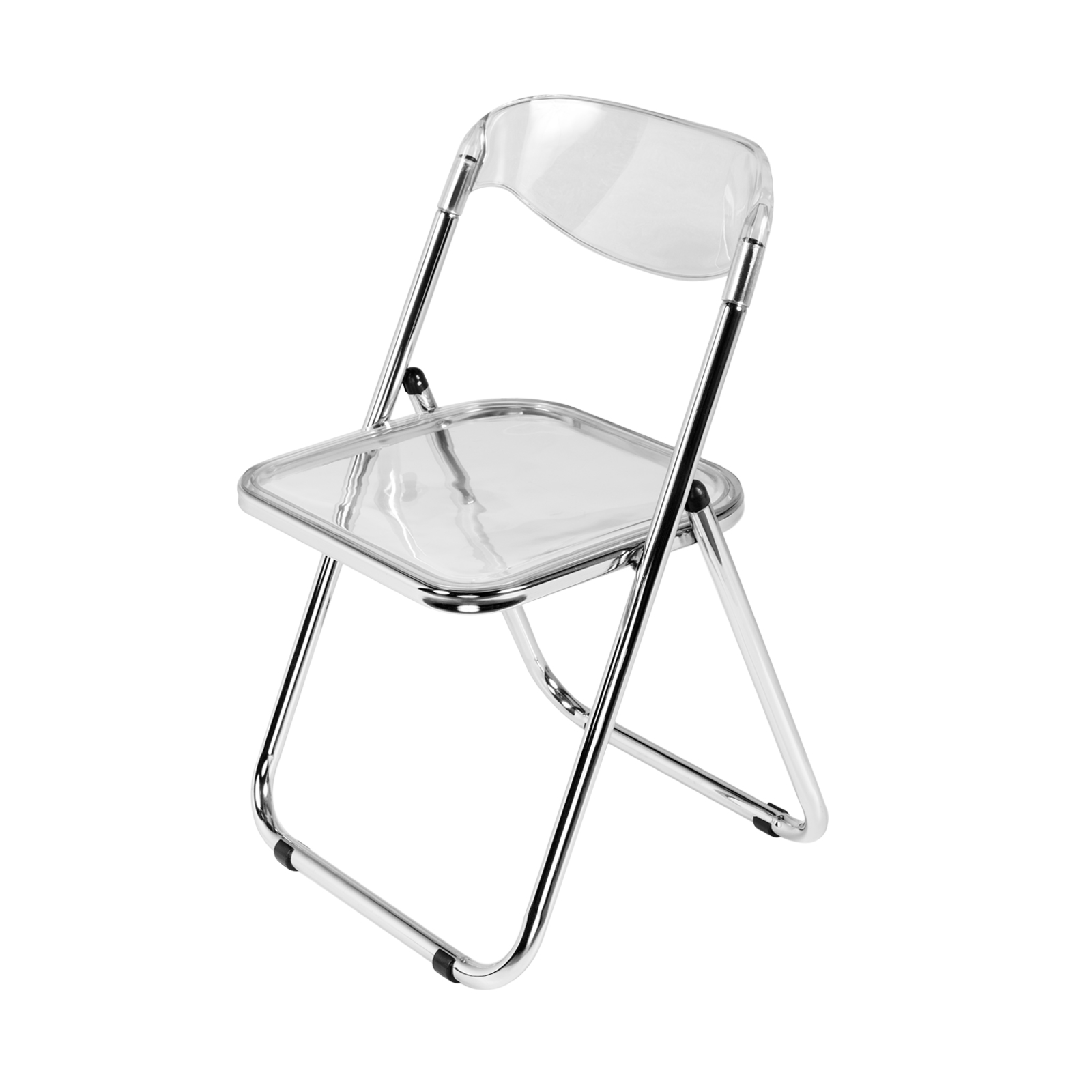 Good Quality Home Furniture Acrylic Folding Chair  Living Room Chair Dining Chair with Metal