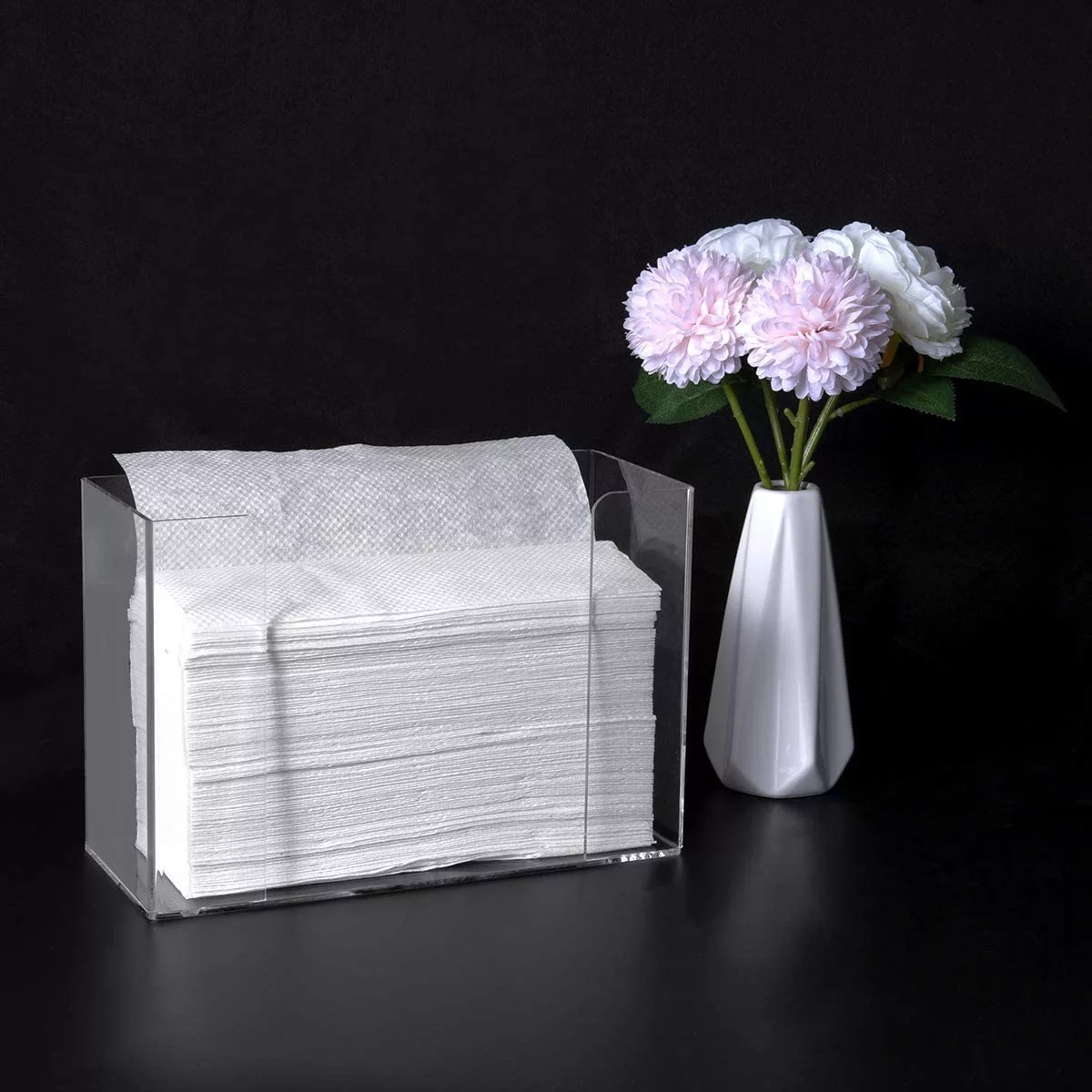 High quality Wall Mounted Acrylic Tissue Paper Napkin Box Holder