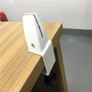 Adjustable Changeable Two Direction Vertical Horizontal C Shape Clamp Clip For Sneeze Guard White Silver Available