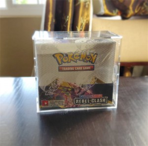 Custom Pokemon ETB Display Case Magnet Lid screw assembly closure Protector case Acrylic Booster Box Display case