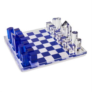 Custom chinese table glass plastic tournament outdoor garden modern luxury crystal magnetic acrylic chess game set