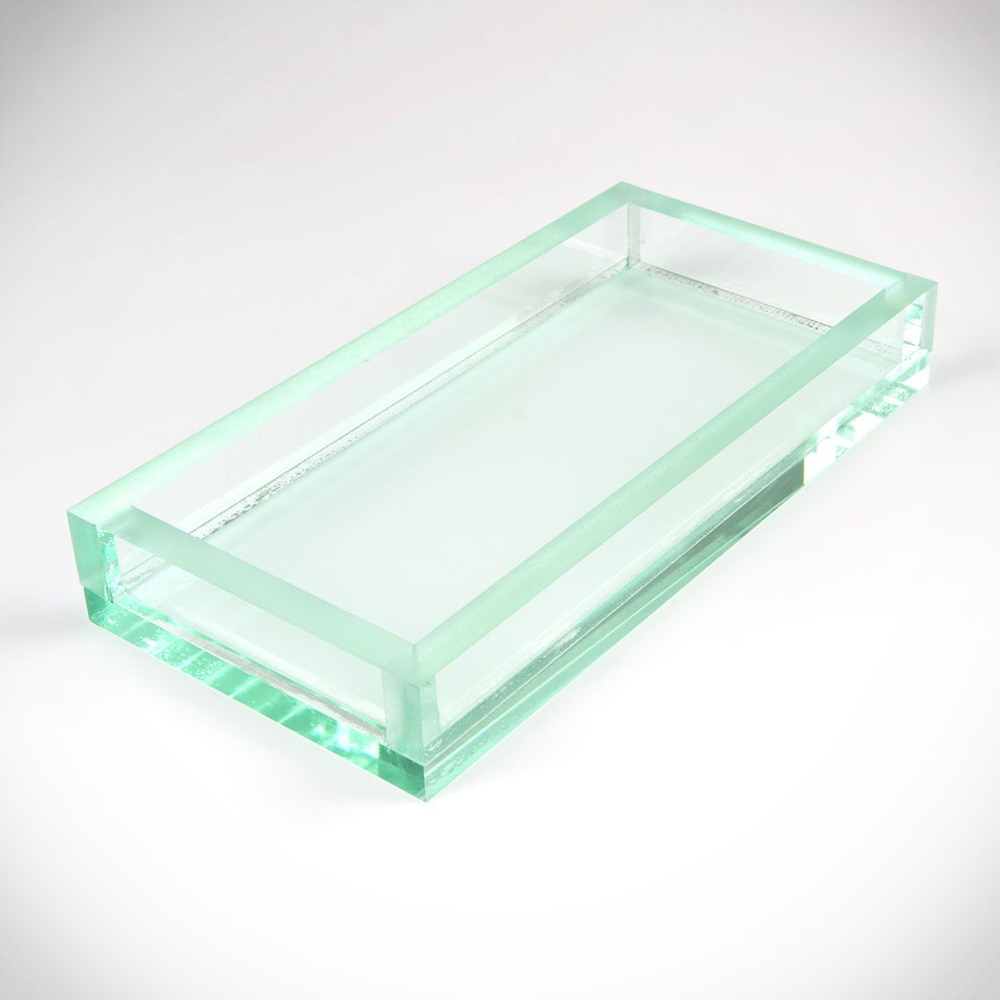 Custom Tabletop Lucite Tray Glass Green Acrylic Bathroom Tray