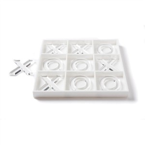 12” Acrylic Tic Tac Toe Game Set Classic Family Plexiglass Travel Board Game For Kids and Adults