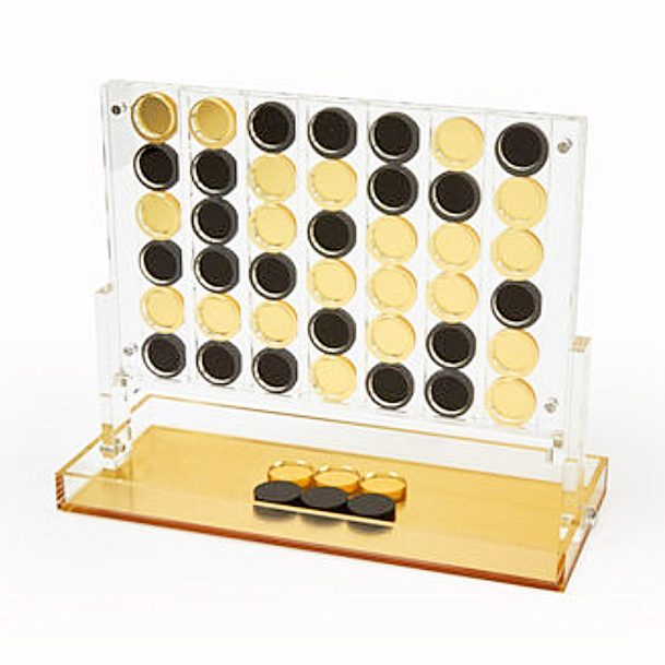 custom black pink  connect 4 game giant lucite acrylic connect four outdoor kitchen toys for kids
