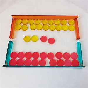 Acrylic Connect 4 In A Row Game With Carrying Case And Coins