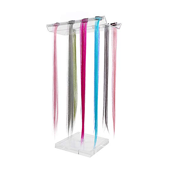 Best-Selling Acrylic Plinth Display - Wholesale beauty salon clear wig holder acrylic hair extension display stand – Sky Creation