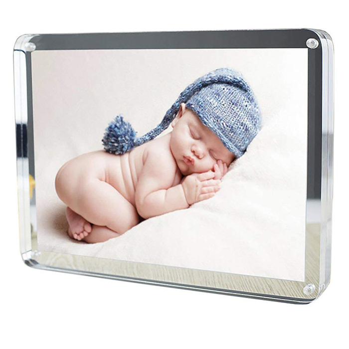 Transparent Two Sides 5×7 Photo Frame Acrylic Magnetic Photo Block Frame
