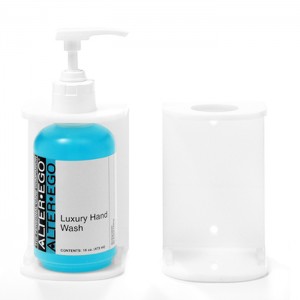 Wall Mounted White Plexiglass DIsplay Rack Acrylic Hand Sanitizer Bottle Bracket Holder