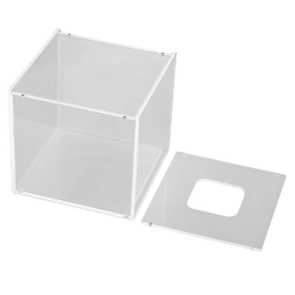 Lightweight & Easy To Swap Tissue Boxes Clear Acrylic Square Napkin Organizer For Bathroom
