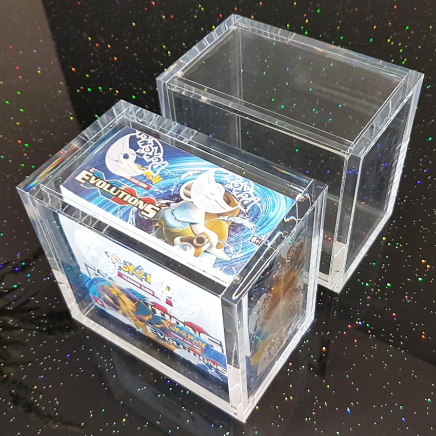 Custom Magnetic Acrylic Booster Case Lucite Box for Pokemon