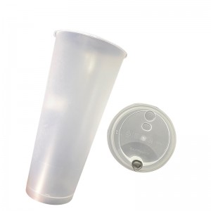 Проѕирна пластична чаша за директна продажба за печатење со куполен капак