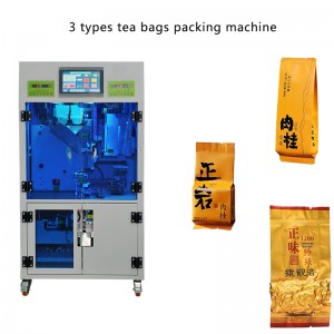 Чай пакеттерин таңгактоочу машина 3 түрү чай пакеттери