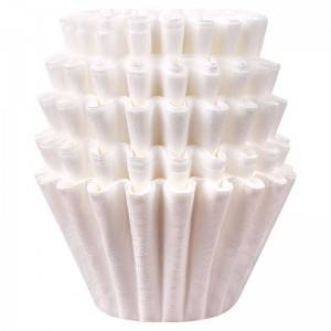 Коричневий і білий колір деревної целюлози Чаша форма хвиля форма фільтр кава фільтрувальний папір