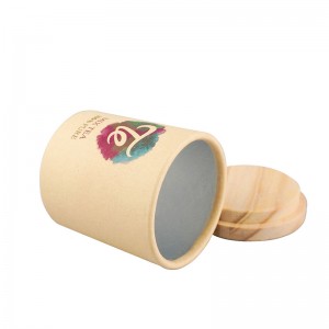ʻO ka nui o ka Lid Bamboo Lid Kraft Cardboard Round Paper Tube Model :PC-005