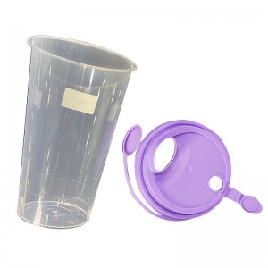 Printable direct sale clear plastic cup with dome lid