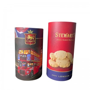 Biodegradable Food Grade Tea Canister Paper Tube Round Cans ho an'ny kitapo dite