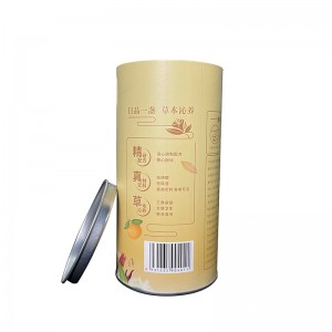 Llaunes rodones de tub de paper de llaunes de te de qualitat alimentària biodegradables per a paquets de bosses de te