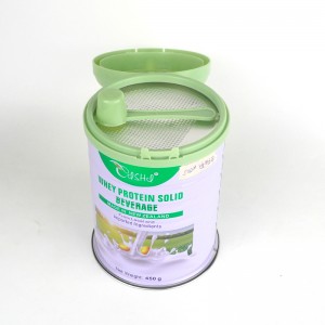 Custom Empty Metal Coffee Bean Food Milk Powder Tin Can With Lid