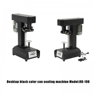 Máquina de selado de latas de cor negra de escritorio Modelo: RD-198