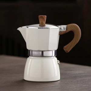 Stainless Steel Creative Italian Style French Espresso Coffee Pots With Wooden Handle Model: CT-CP10