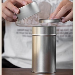 Mat Te Gave Tinnbeholder Tinnemballasje For Te- og Sukkerkjeler Med lokk