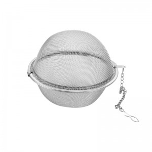 საყოფაცხოვრებო კვების კლასის საკეტის დიზაინი Kung Fu Tea Steel Filter Ball