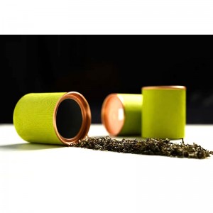 Round Tea Cans Box With Easy Open Aluminum Lid Tea Matcha Packaging paper can