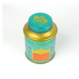 قوطی حلبی بسته بندی چای فلزی گرد شخصی سازی شده برای غذا