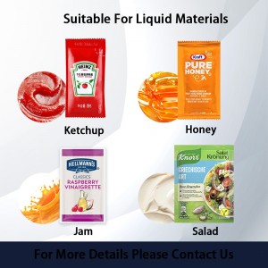 30-60 pacotes/min máquina de embalagem de ketchup de pasta de molho de sachê líquido multifuncional modelo: FSP-100