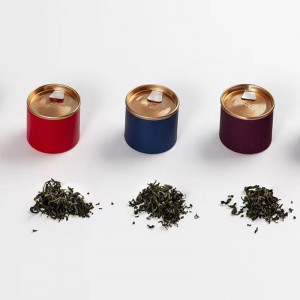 Pyöreä teepurkkilaatikko, jossa on helposti avattava alumiinikansi Tea Matcha Pakkauspaperipurkki