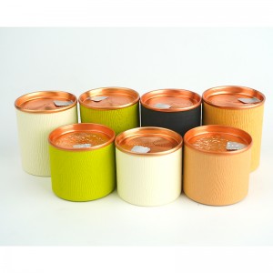 Round Tea Cans Box With Easy Open Aluminum Lid Tea Matcha Packaging paper can